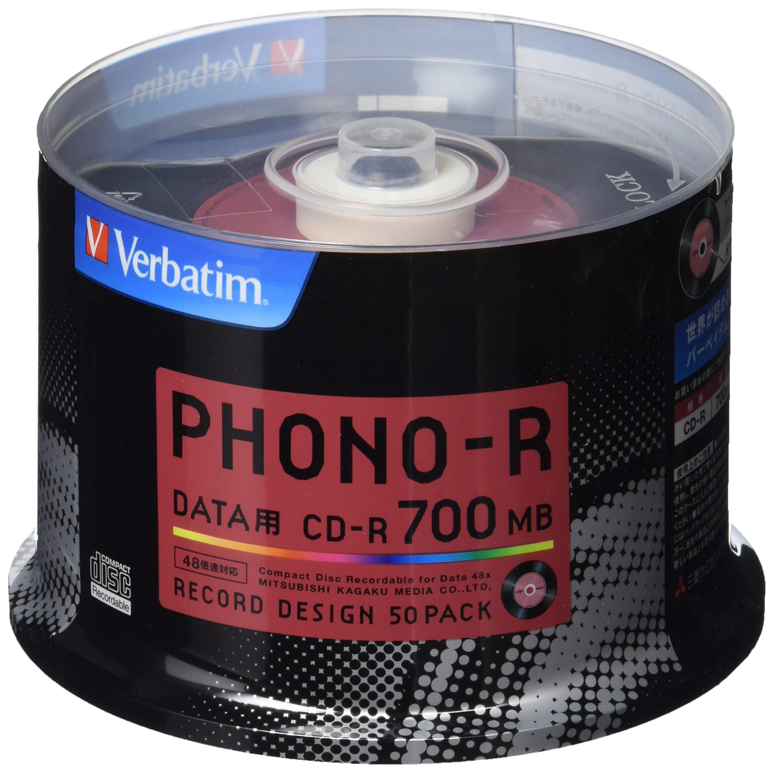 Mitsubishi Verbatim Phono R Cd R Para Los Datos 700mb Vinilo Diseno 50 Pack Sr80ph50v1 Ebay